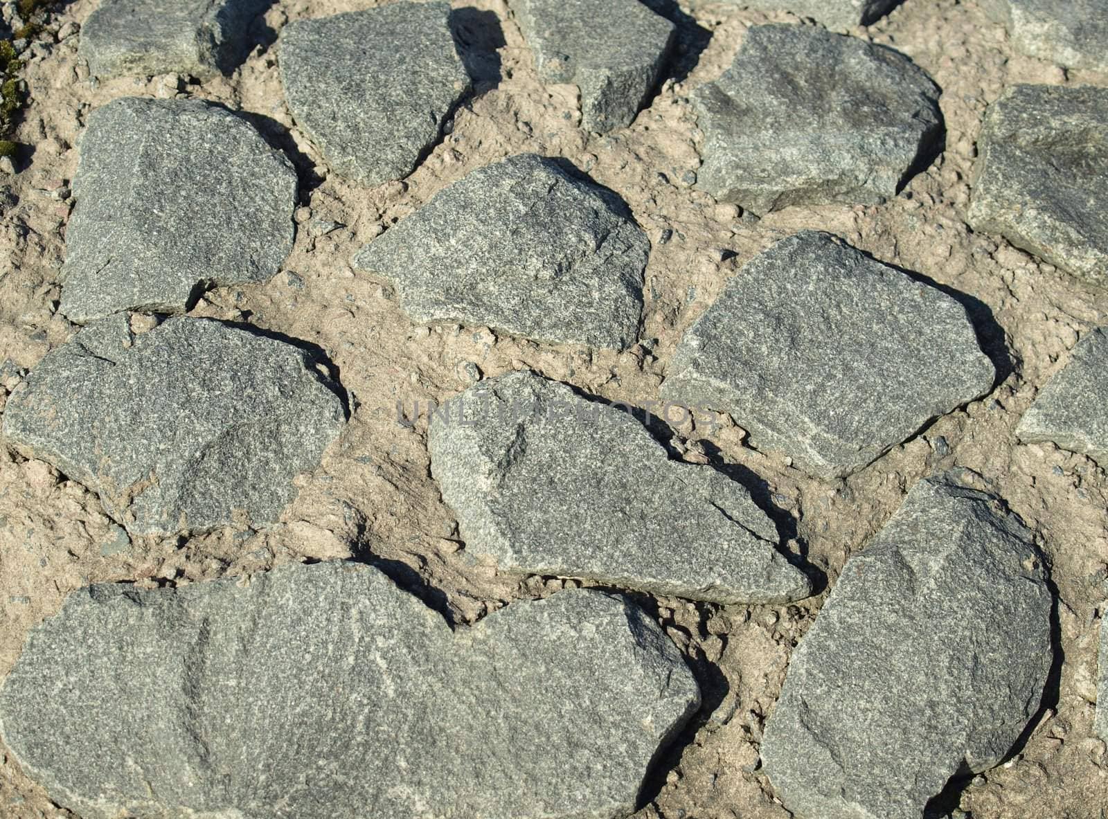 Stone roadway. A background         