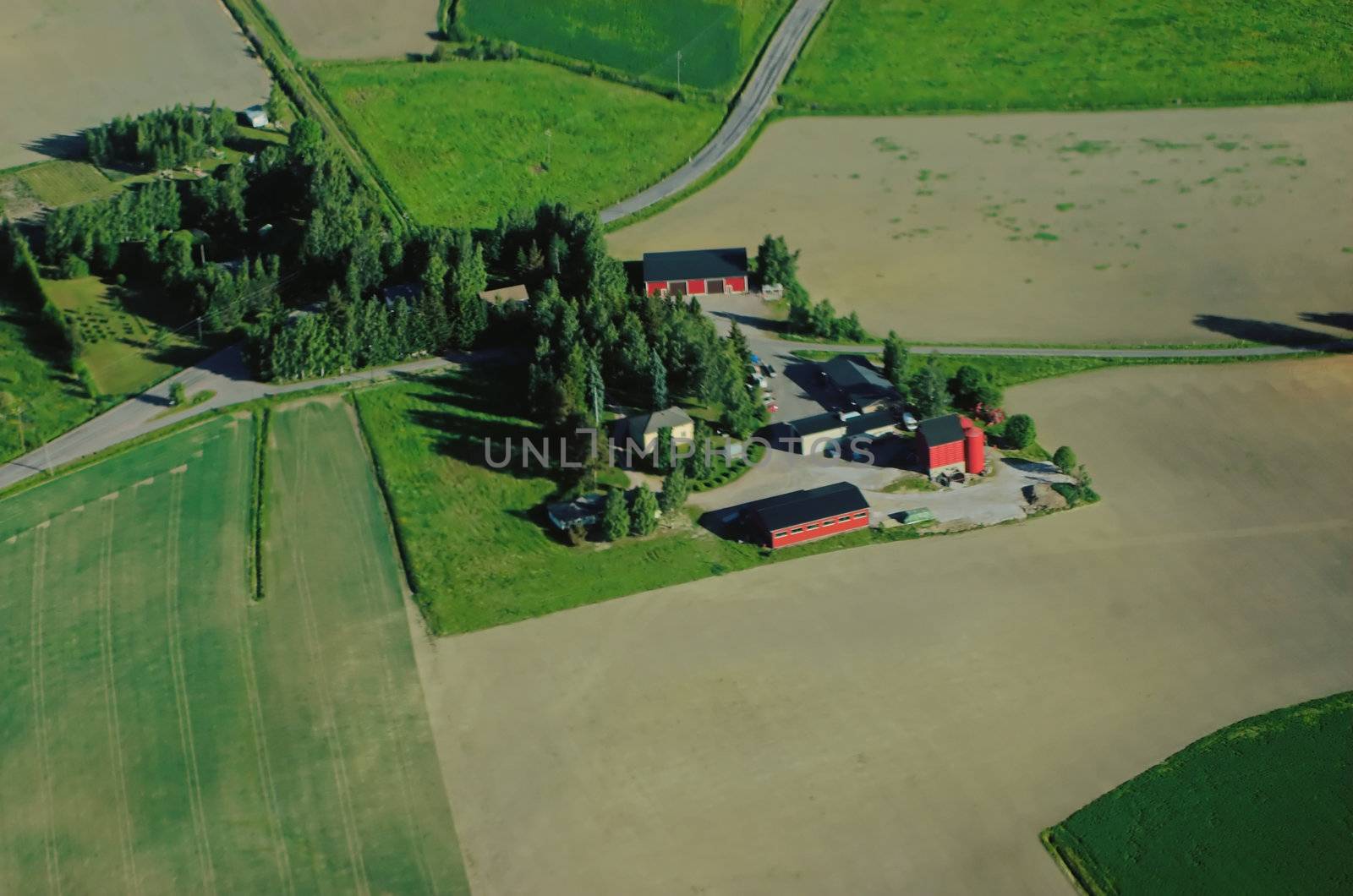 finnish landscape from the air