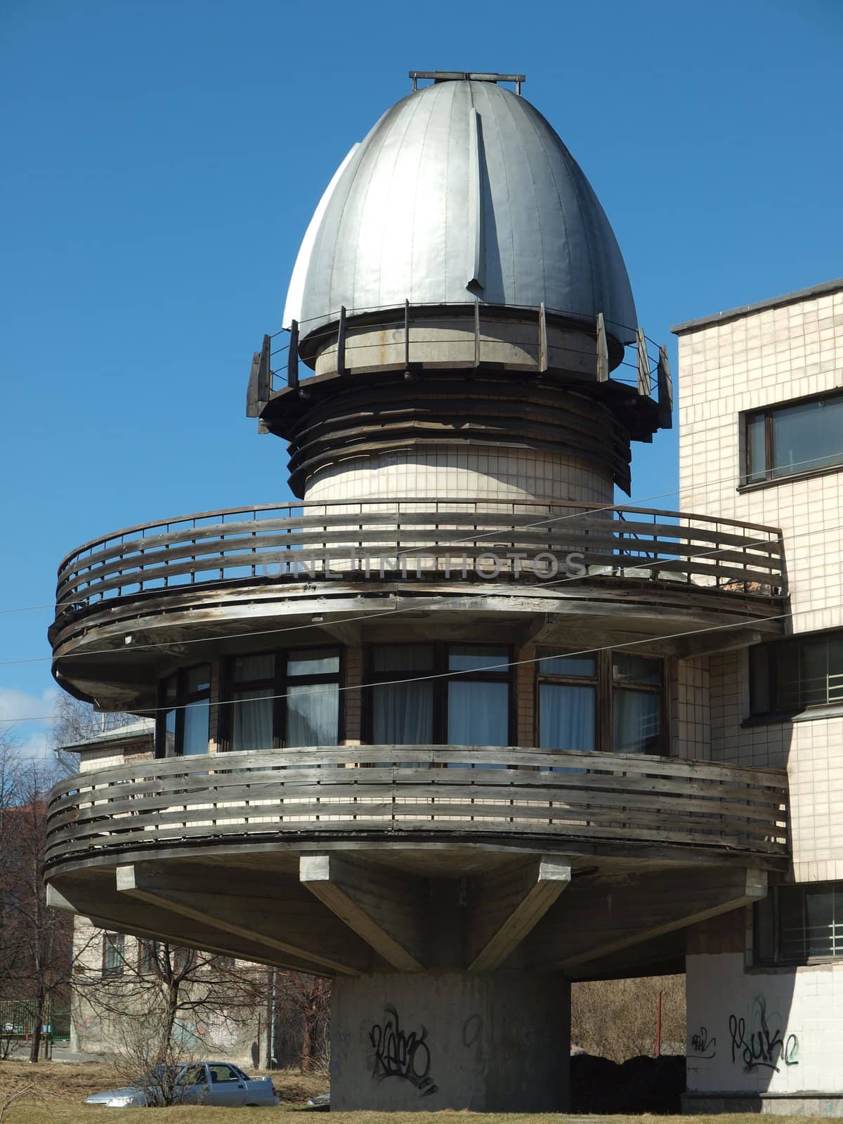 Building of an observatory in Petrozavodsk, Karelia, Russia       