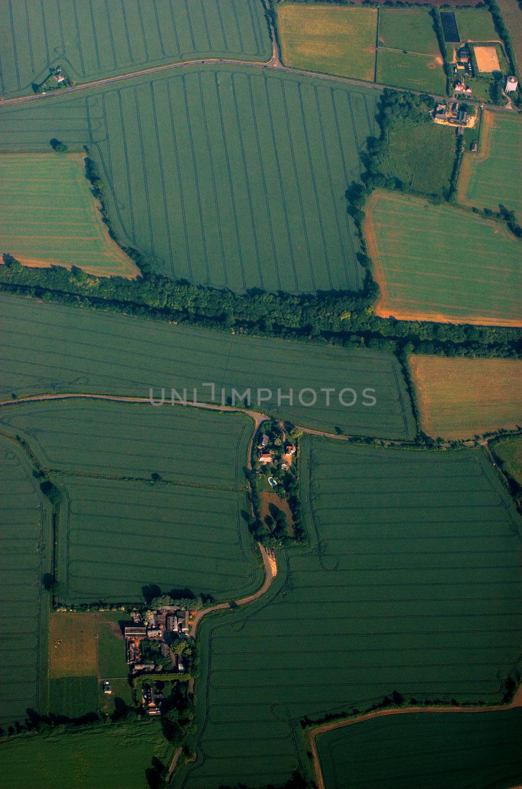 british landscape from the air