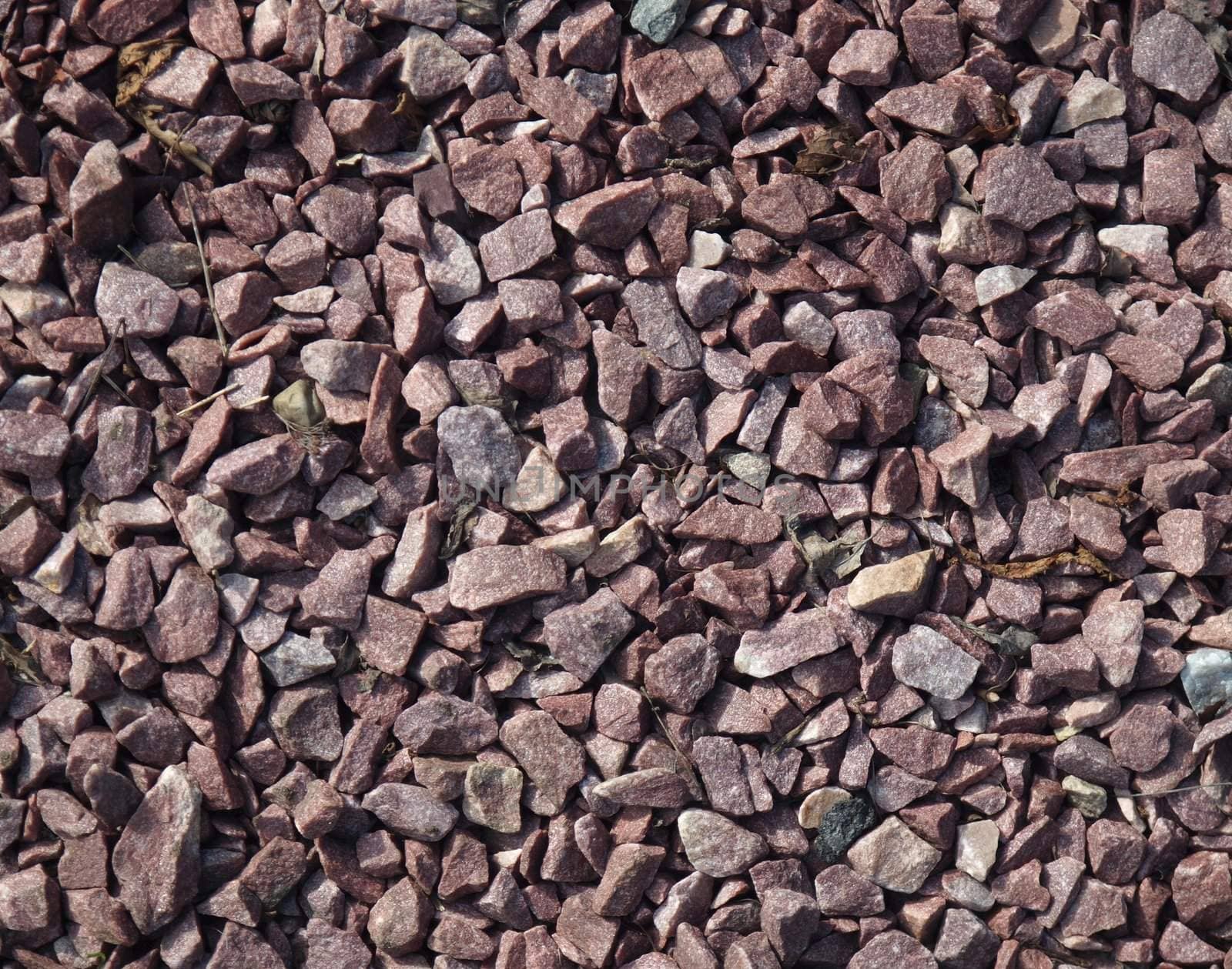 Background. A structure. Pink gravel      