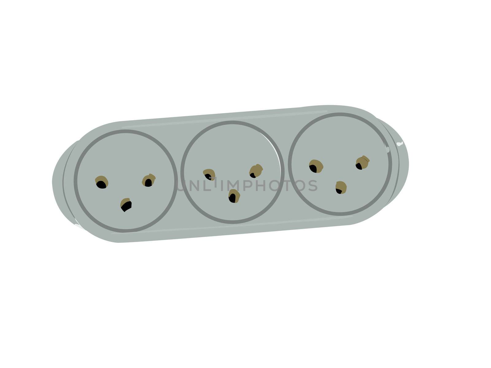 electric extension  on white background
