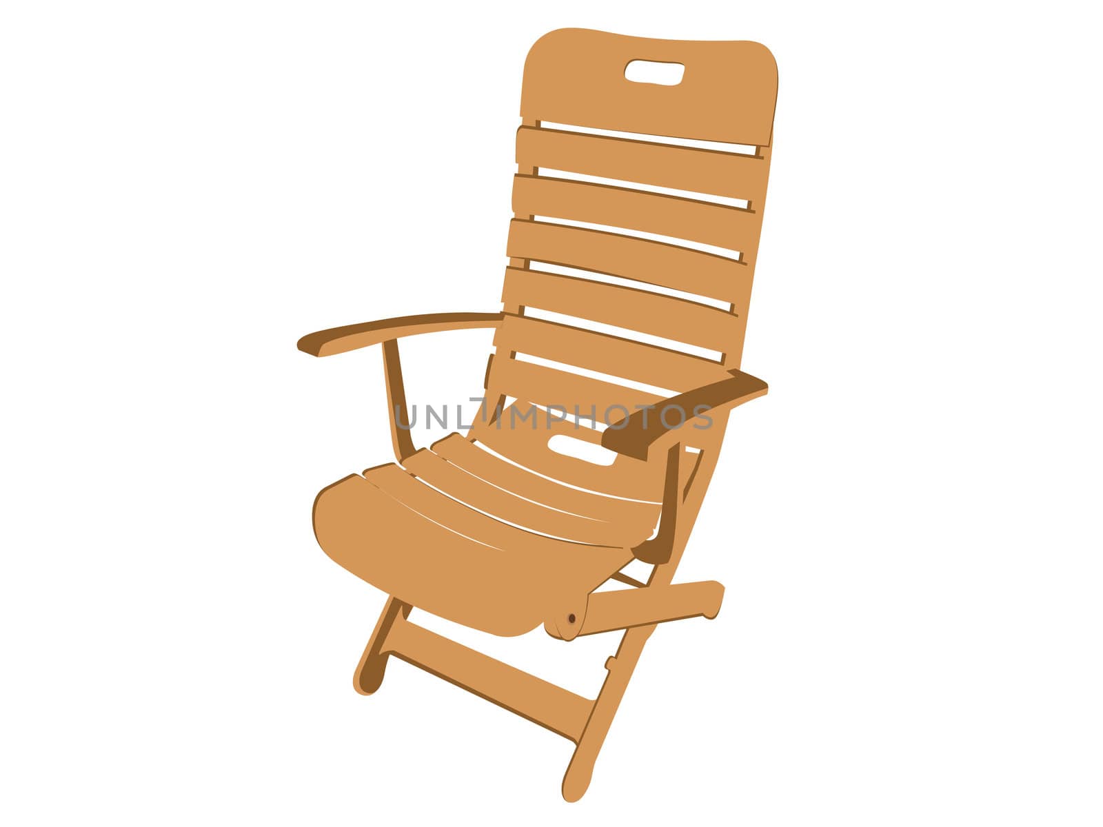 relaxing chair on isolated white background