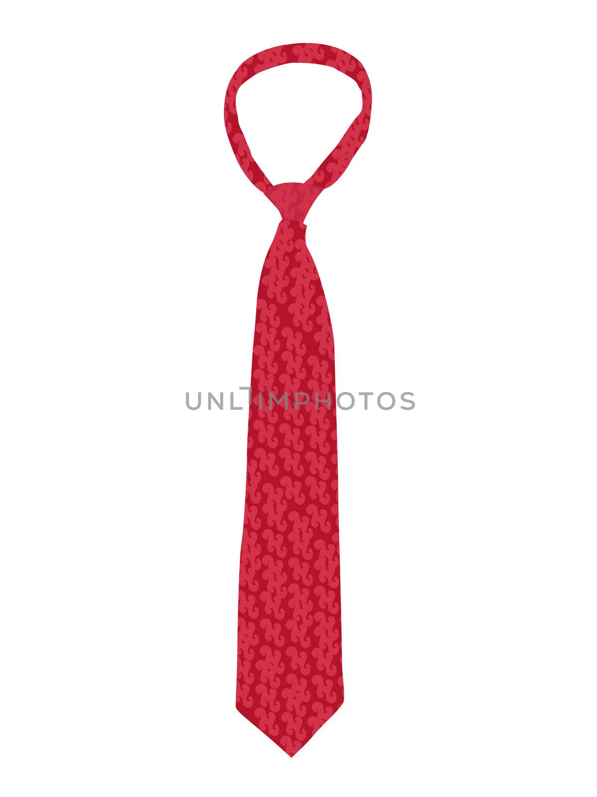 neck tie with knot on white background
