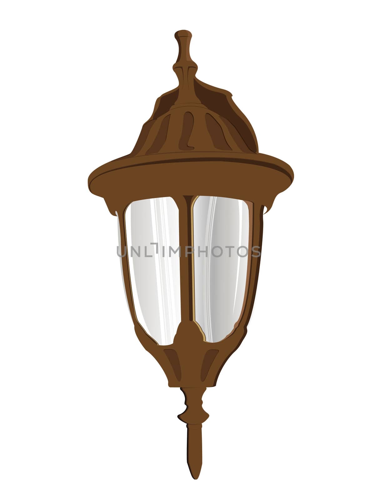 night lamp on white background