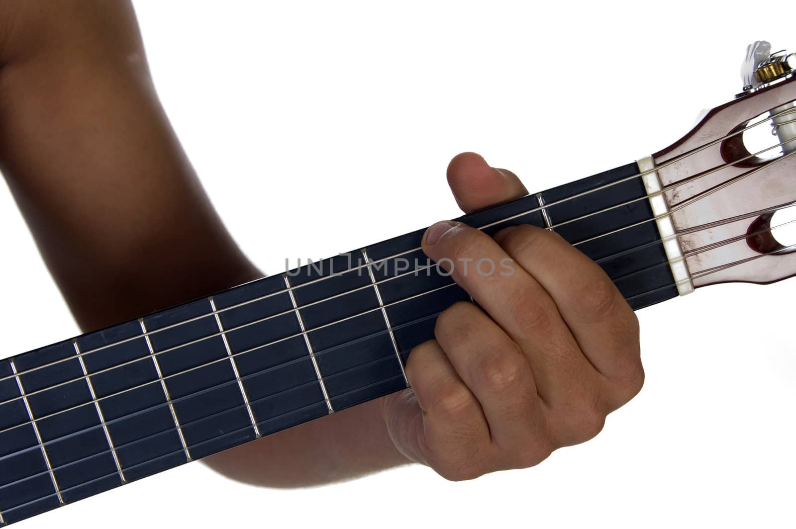 hand of male playing guitar by imagerymajestic