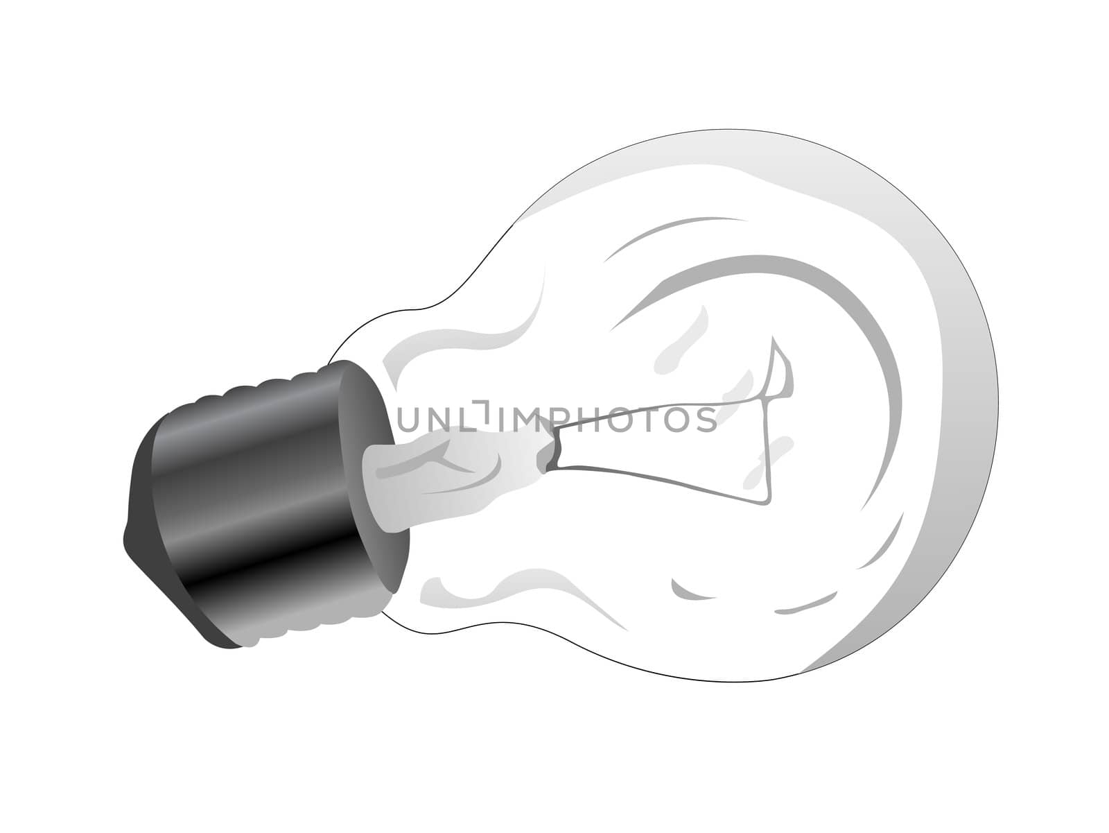 light bulb on isolated background