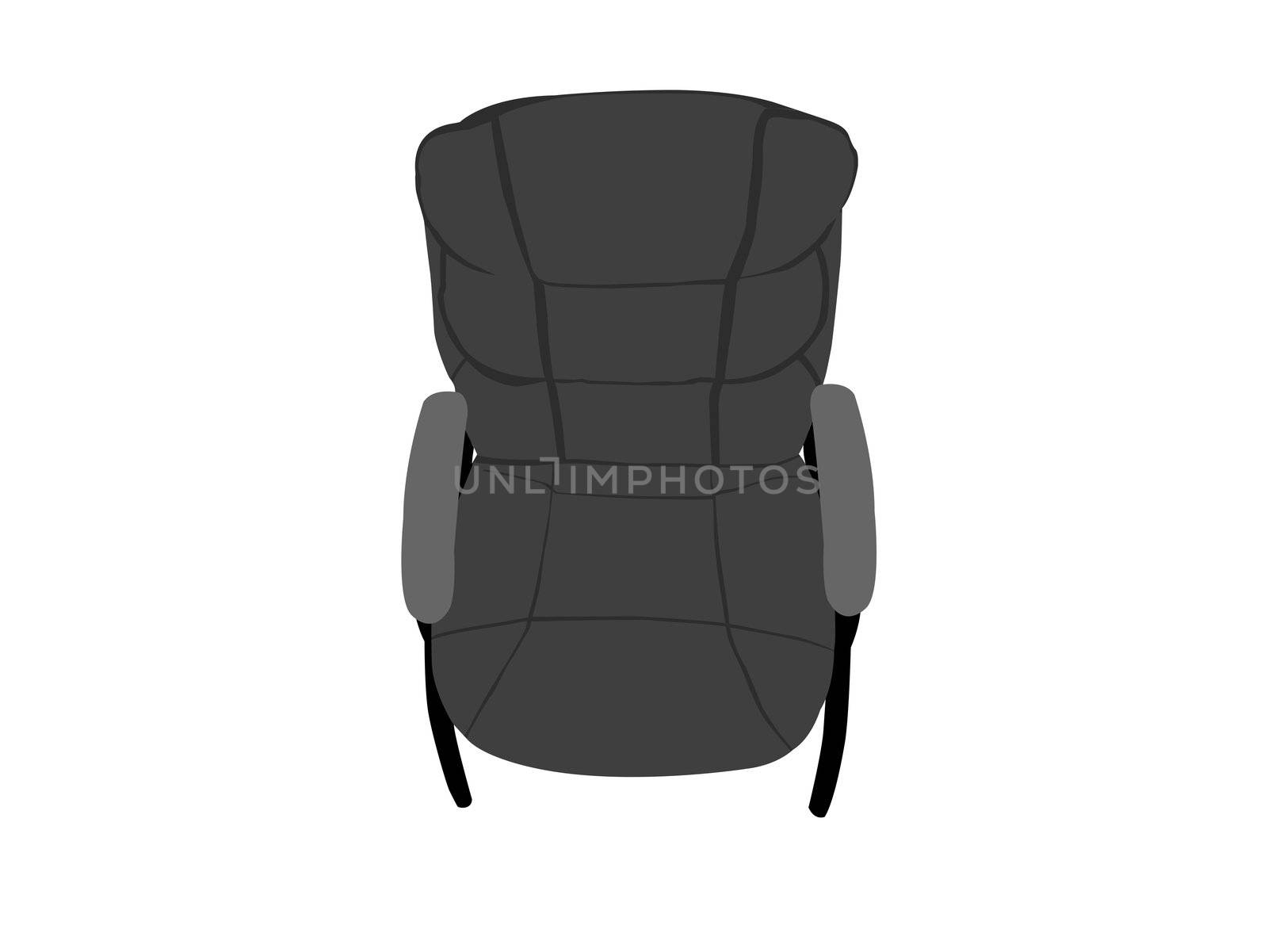 leather chair on white background