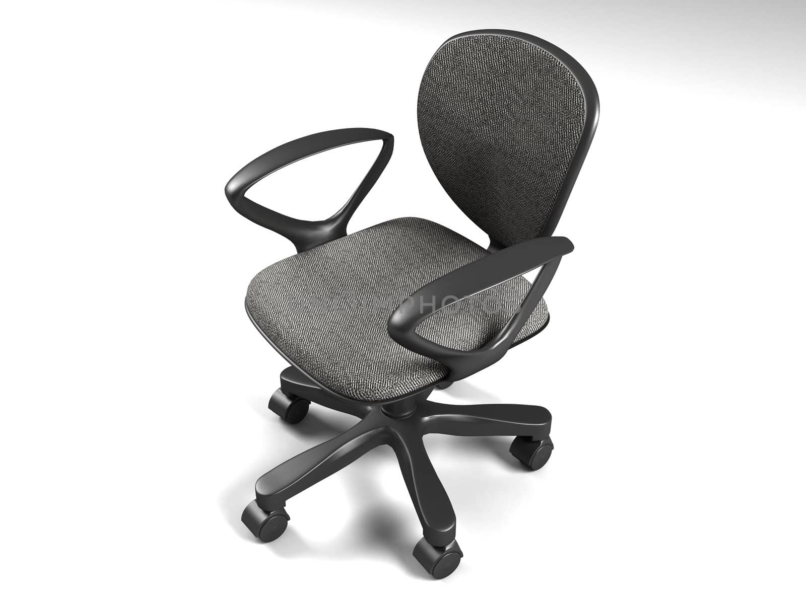 three dimensional office chair  on an isolated background