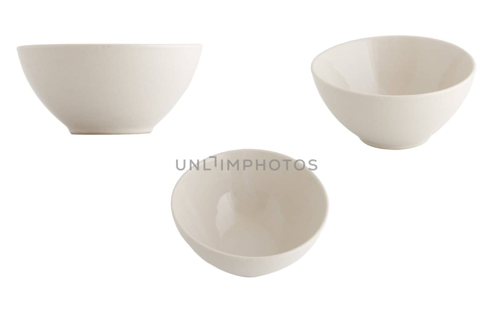 three point of view of empty bowl