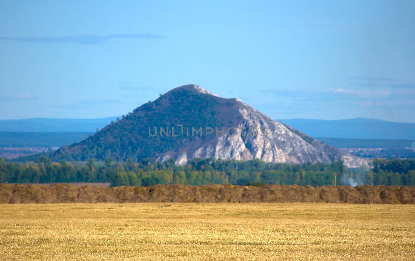 Autumn landscape with mountain Shihan (Bashkortostan)