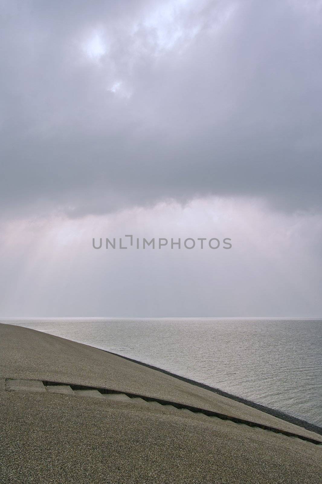 One side of the former island Wieringen is still exposed to the open sea. A dike at the norhtern side of the island keeps its inhabitants safe frome the sea.