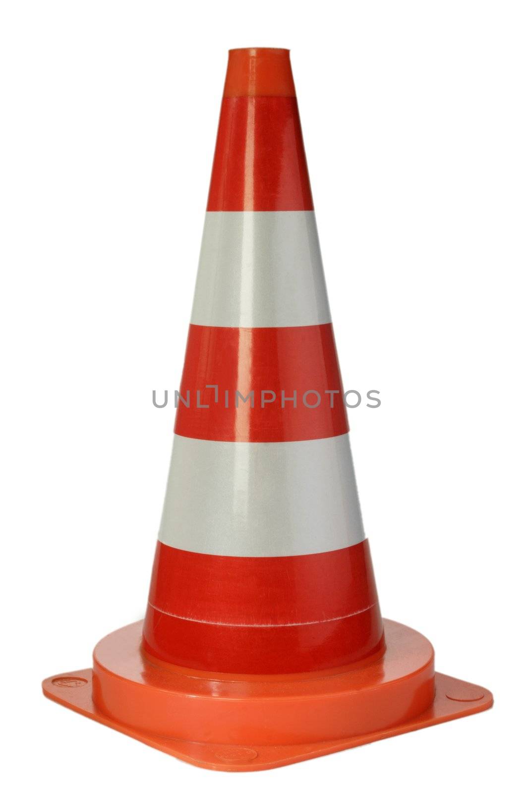 Danger cone isolated on white background
