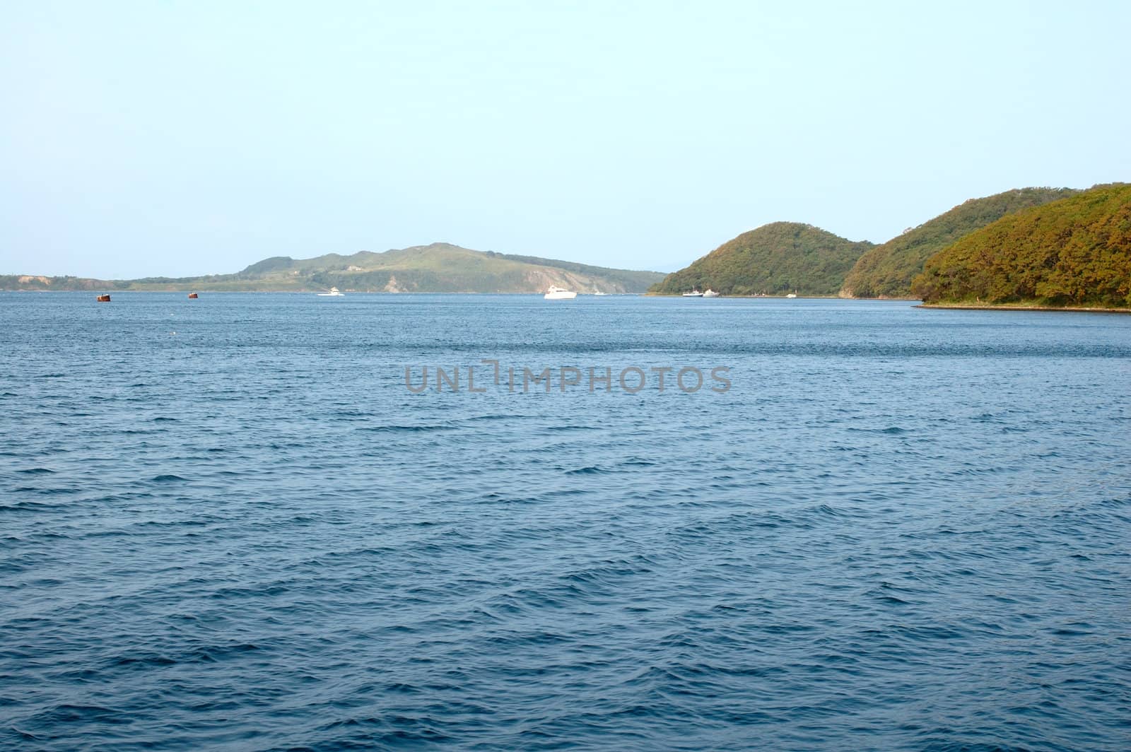 Sea scenery - sea view near Vladivostok.