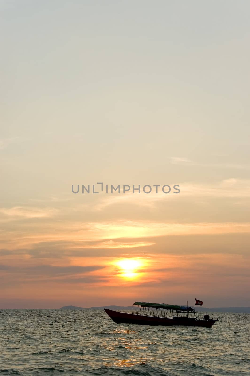 boat and sunset