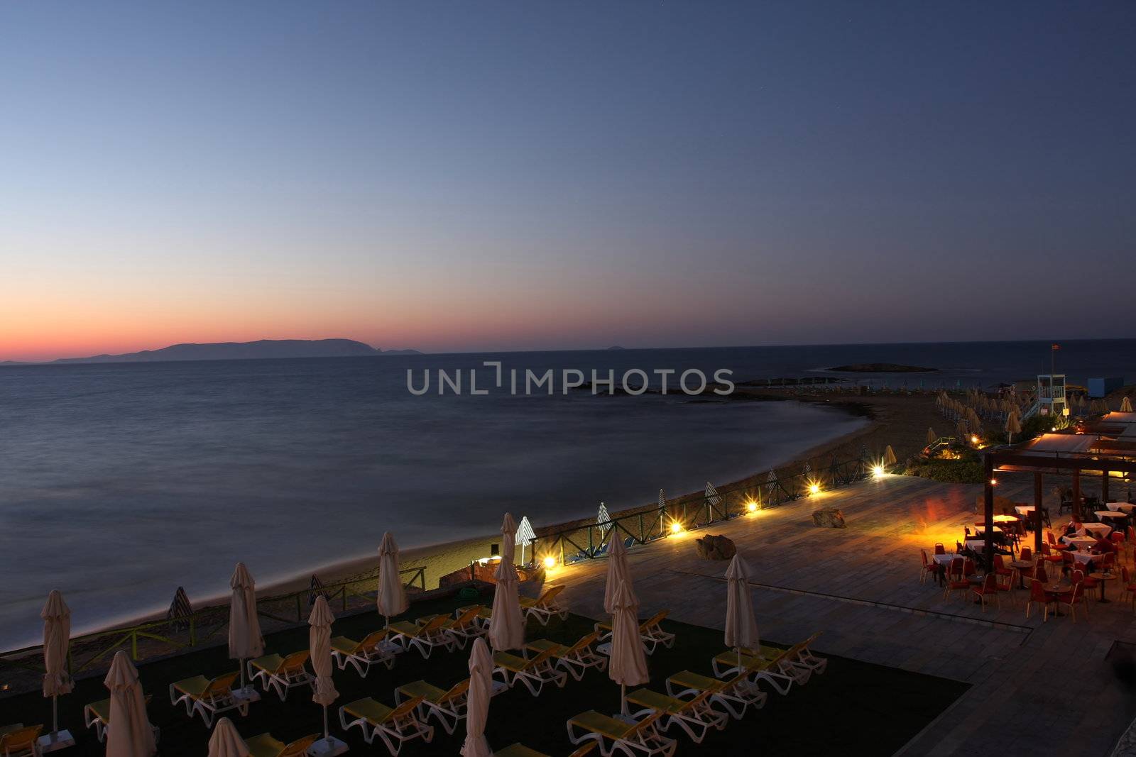 Beautiful night on the island of Crete. Greece