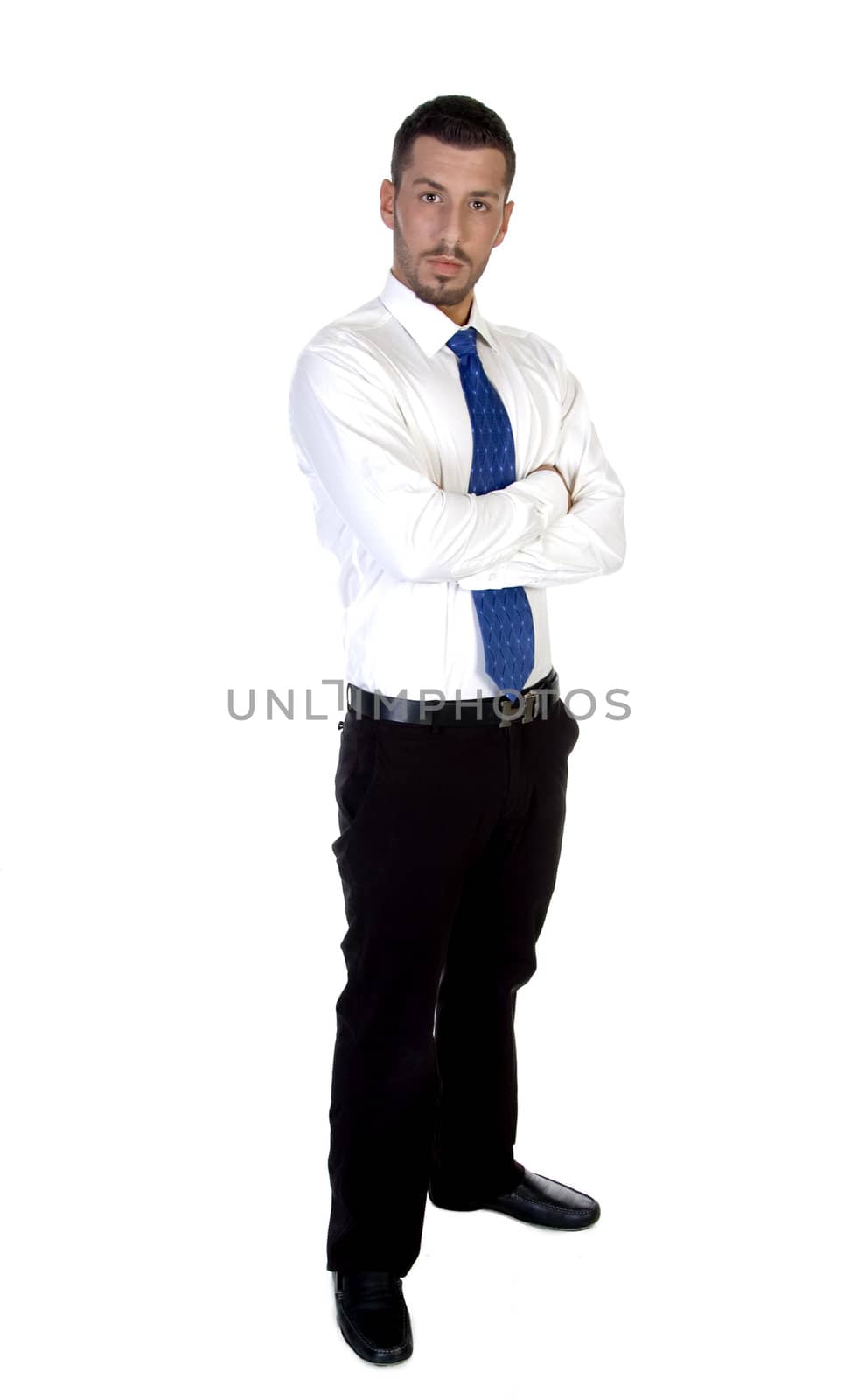 businesman with folded hands by imagerymajestic