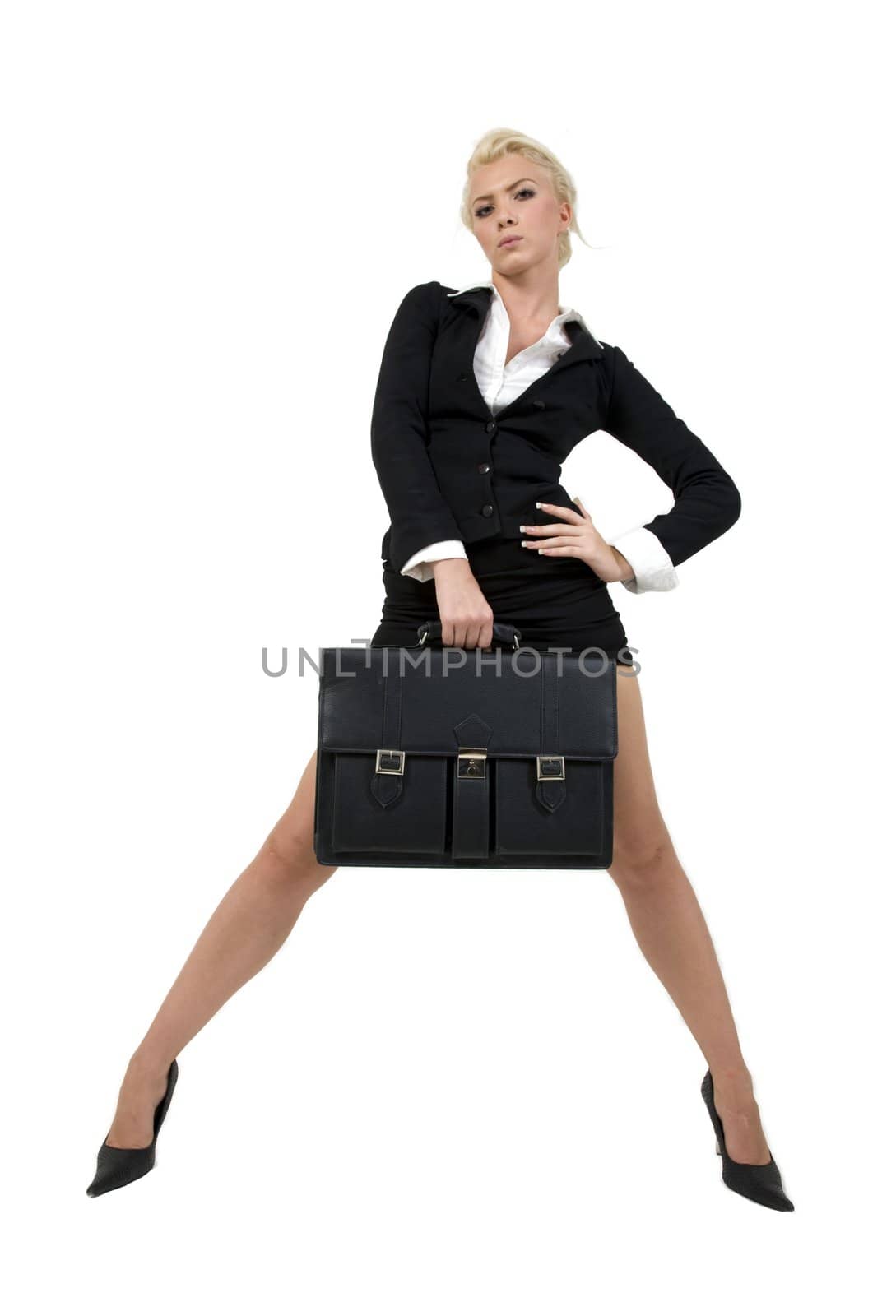 businesswoman holding office-bag by smagal