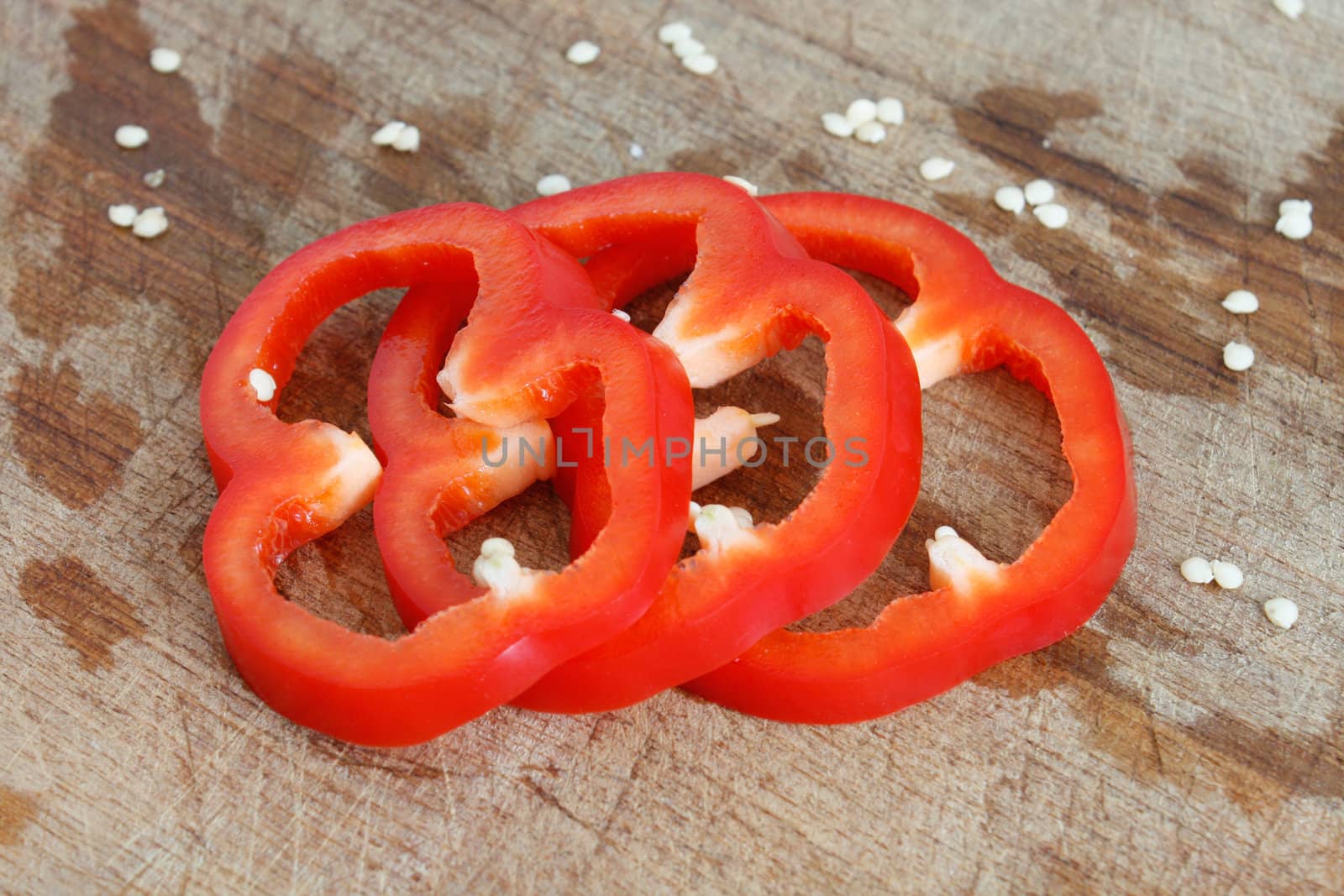 Red bell pepper on a background