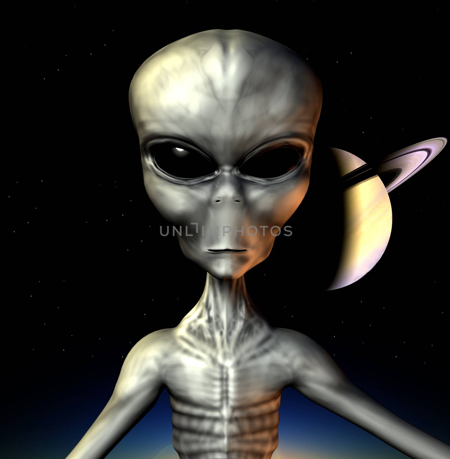 An example of an alien grey.