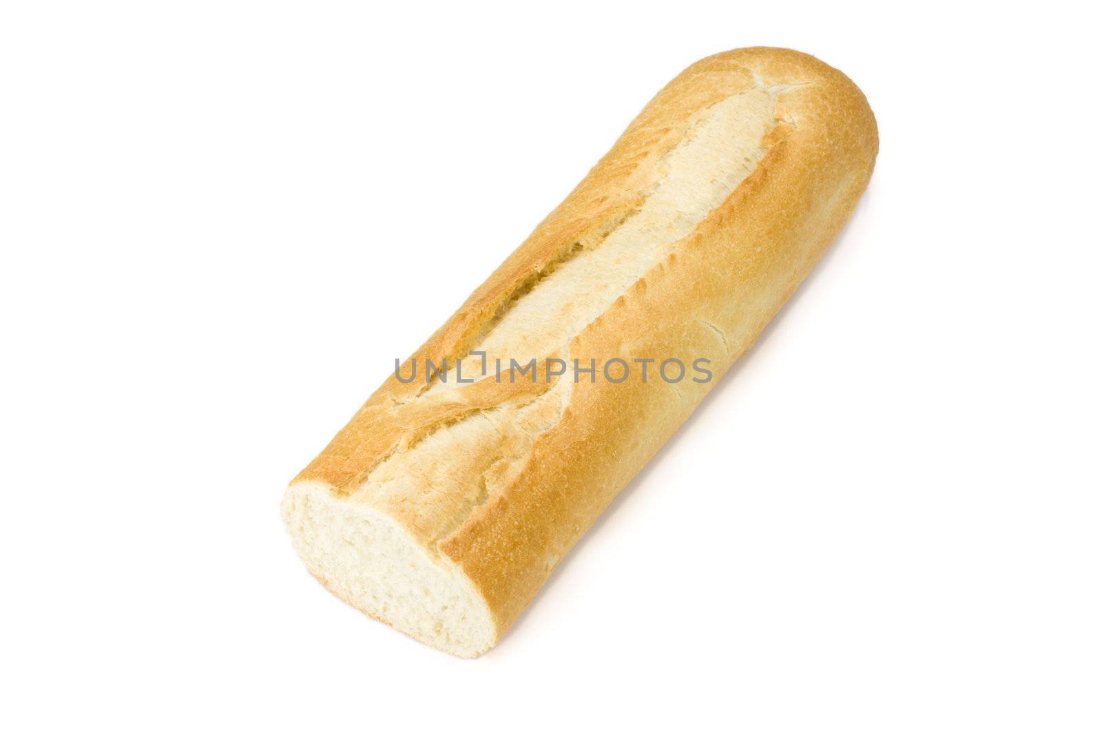 baguette bread isolated on white background