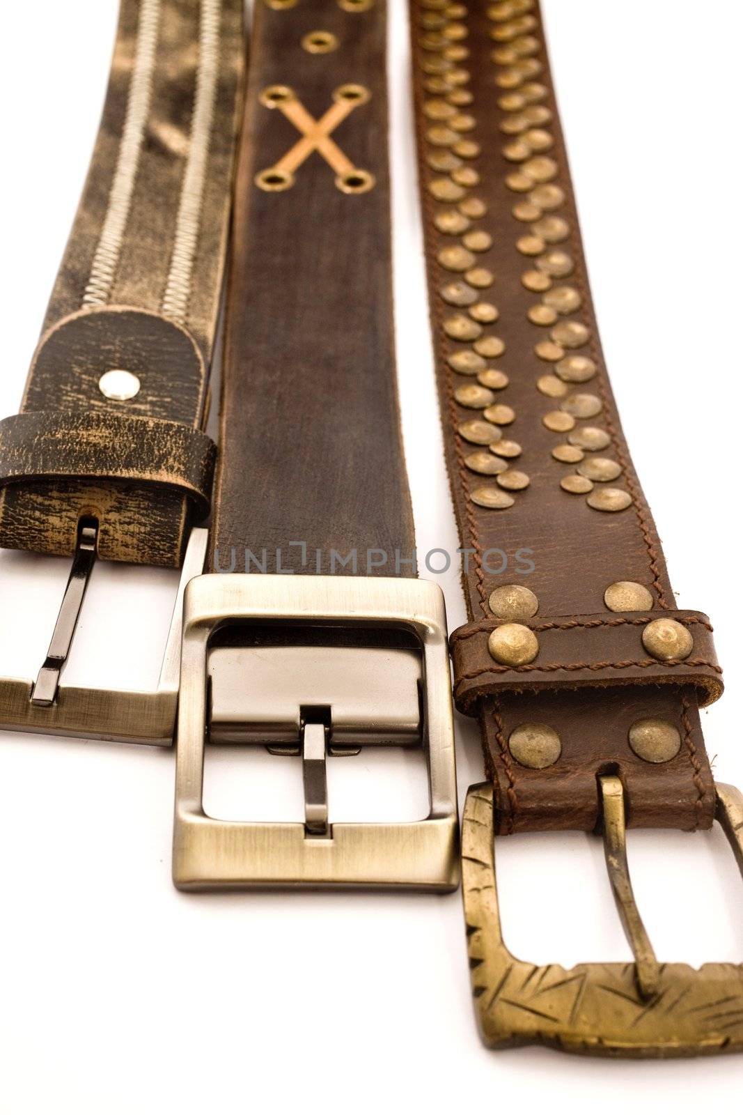 belts on isolated background
