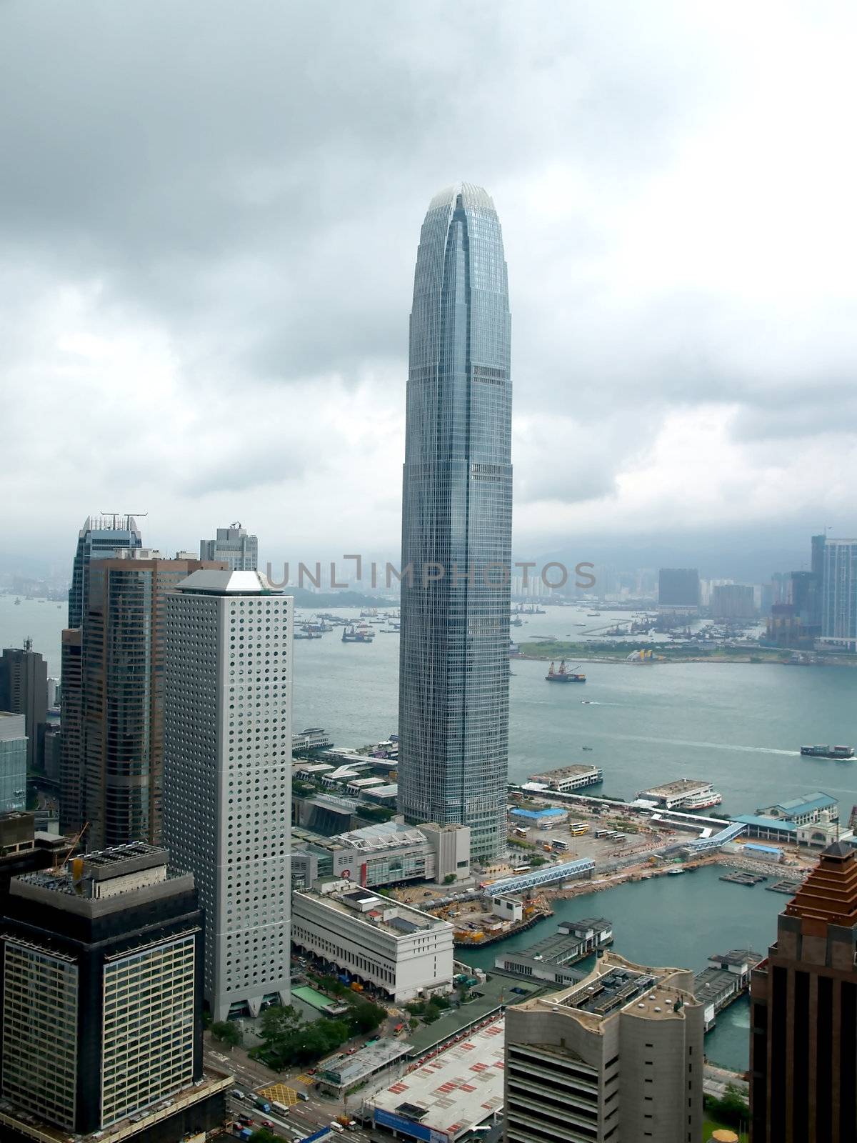 world trade center in downtown Hong Kong 