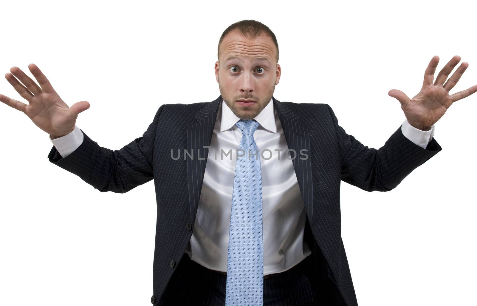 angry man on isolated background
