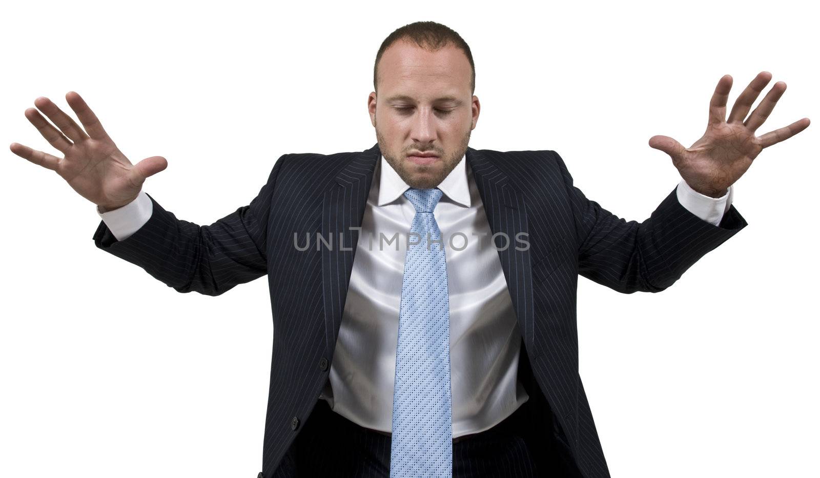 man in anger on isolated background
