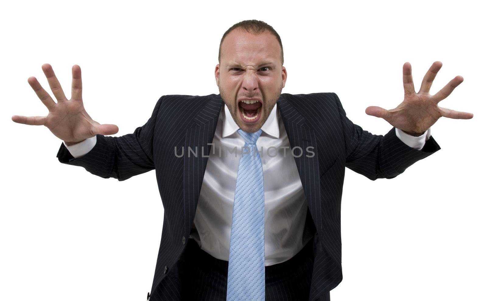 screaming businessman
