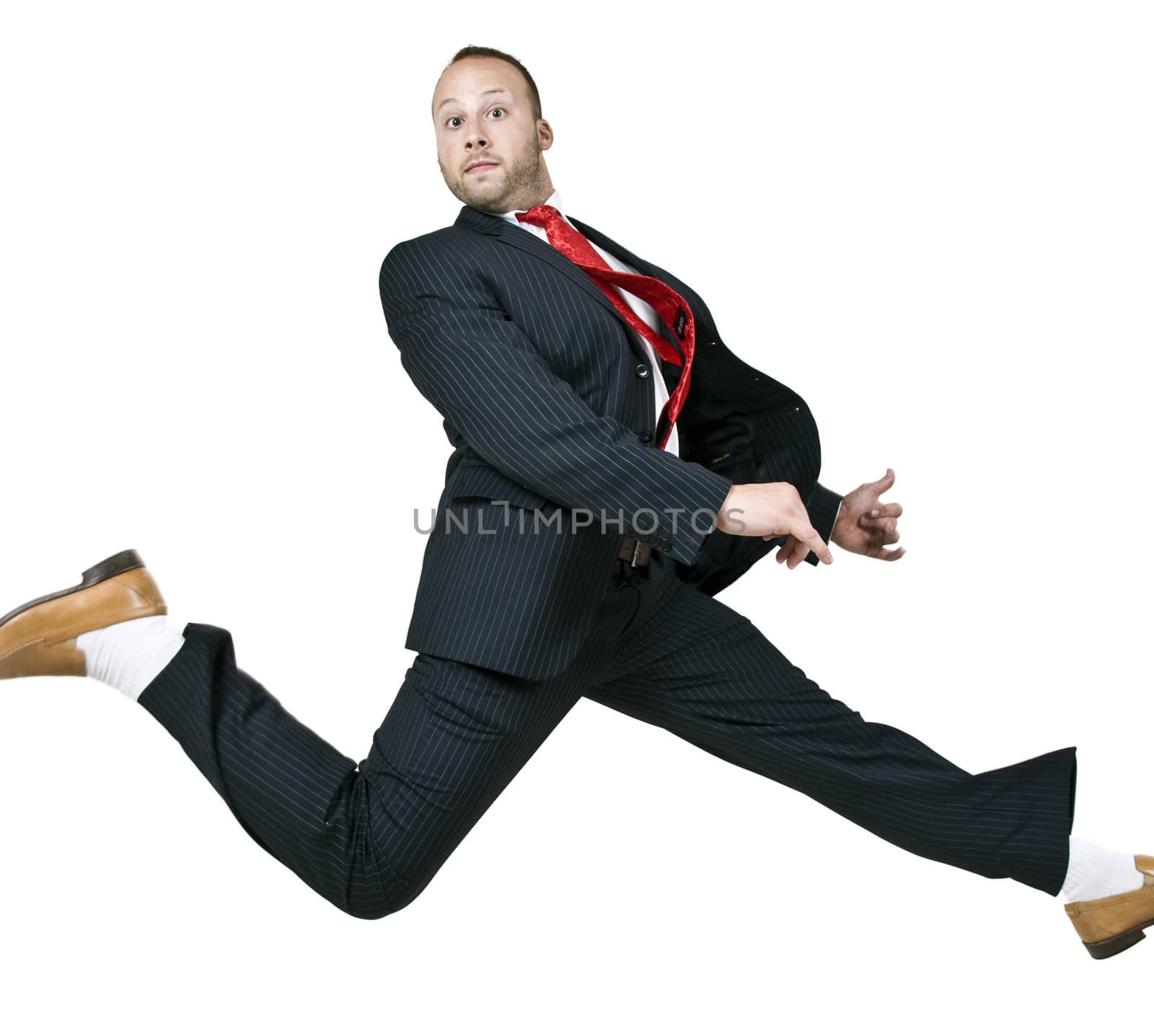 jumping man on isolated background
