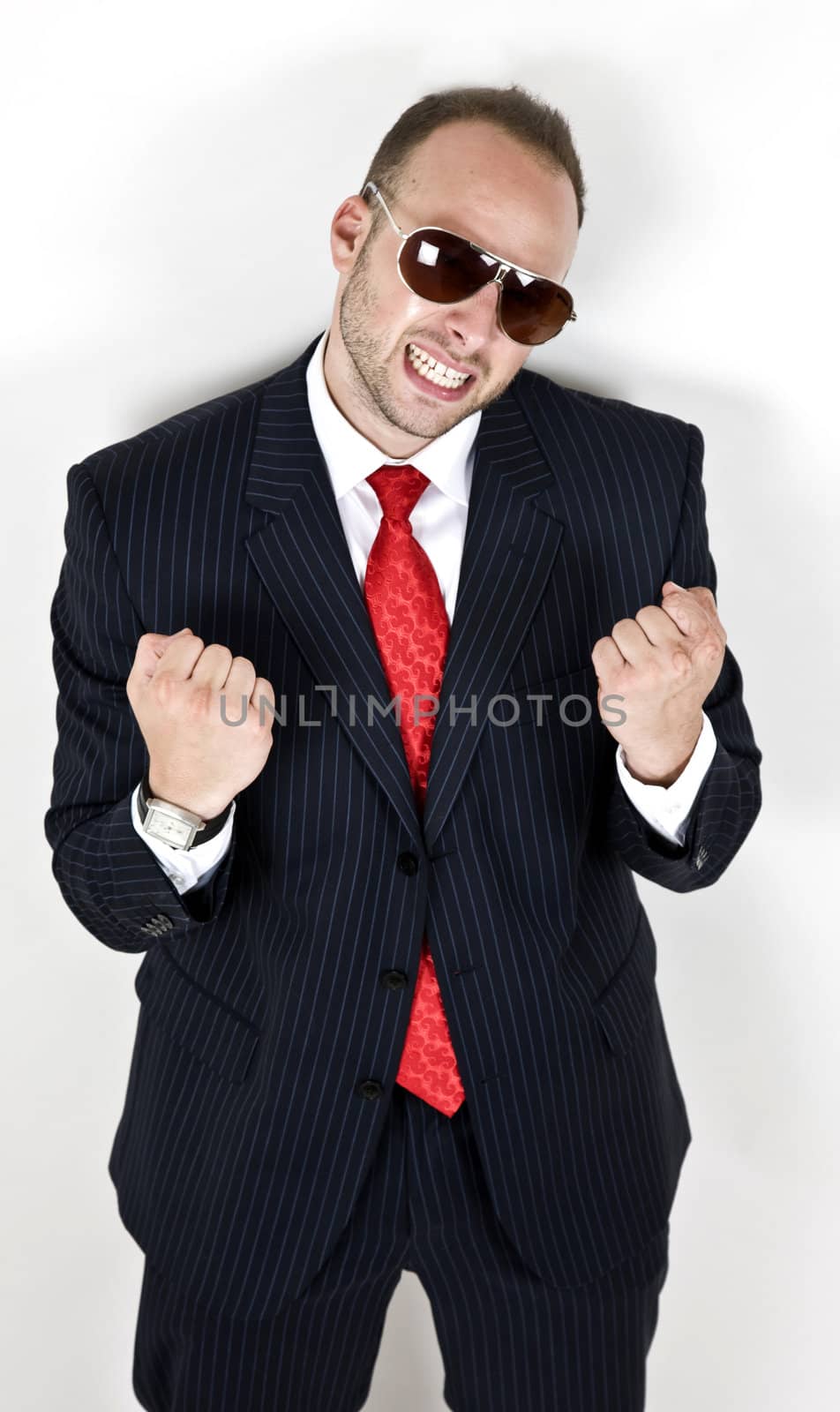 successful man on isolated background
