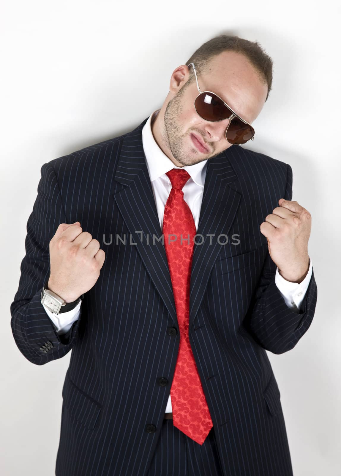 successful businessman on isolated background
