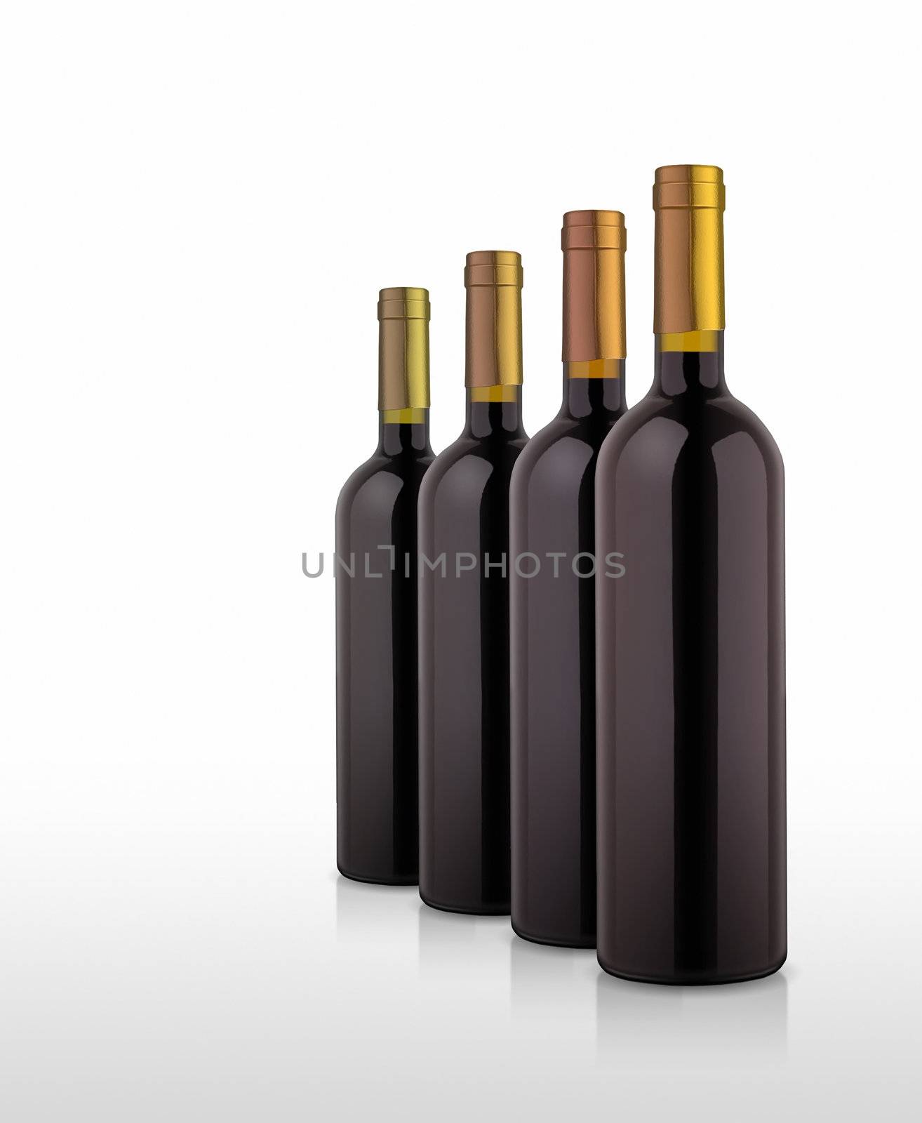 An illustration of some nice wine bottles
