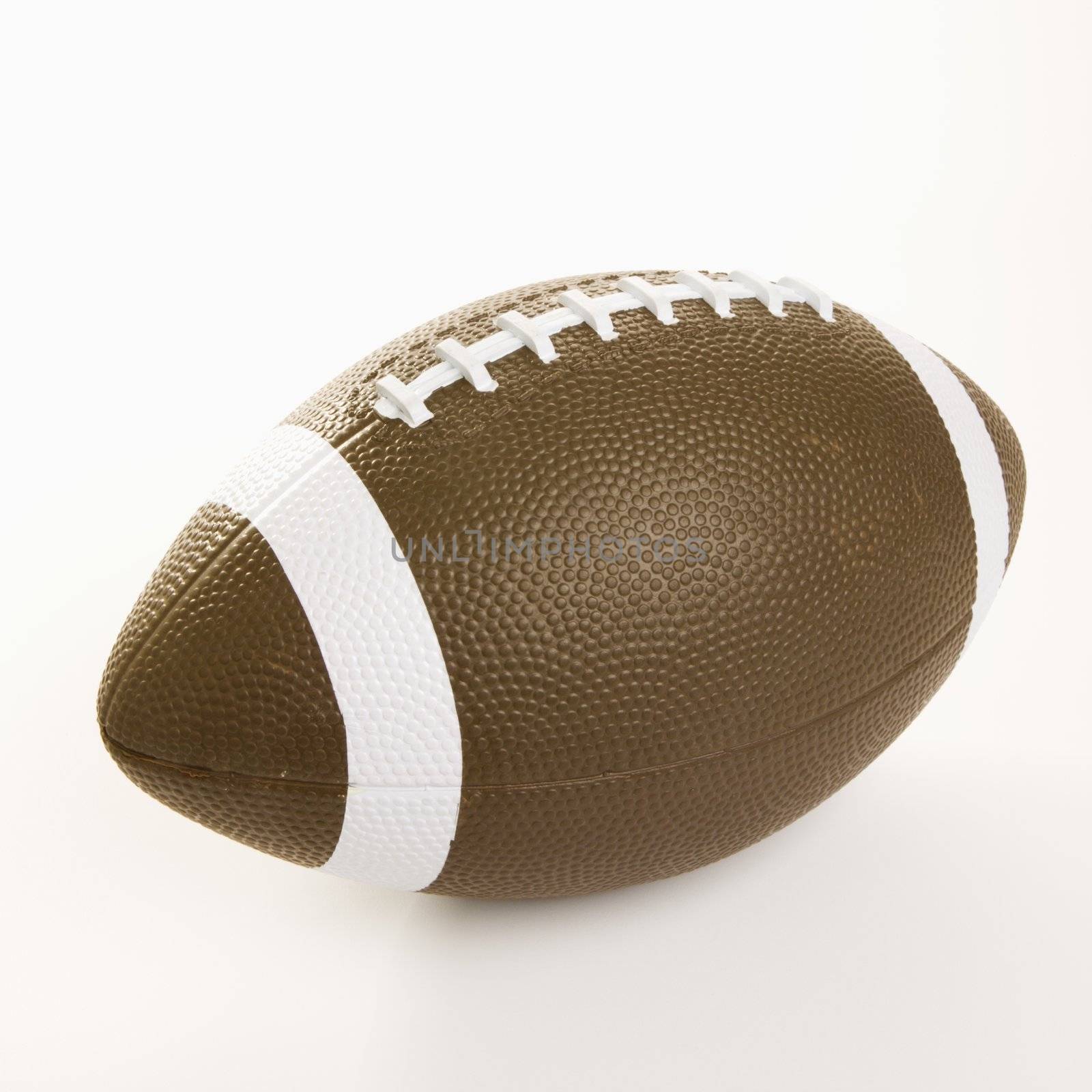 American football on white background.