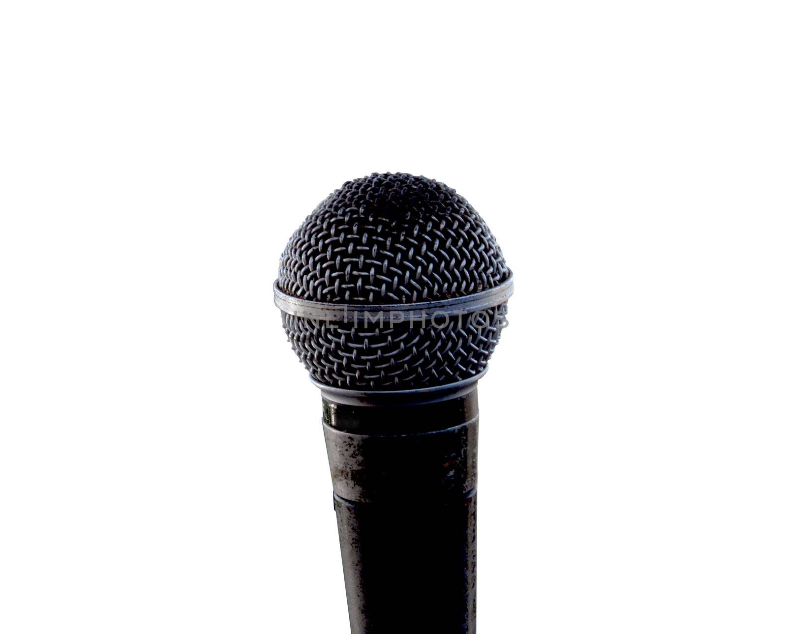 Microphone isolated on white by cienpies