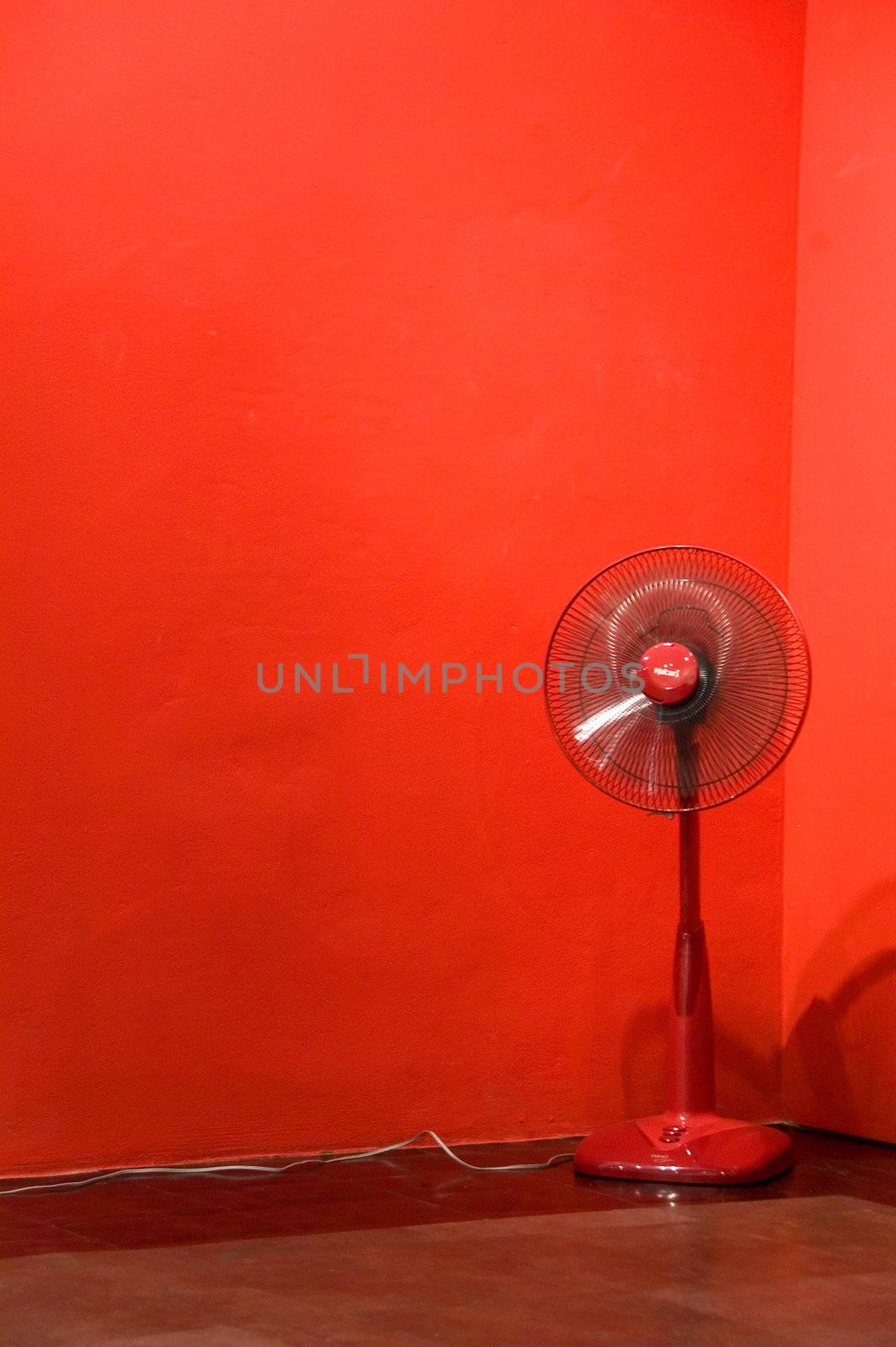 red fan