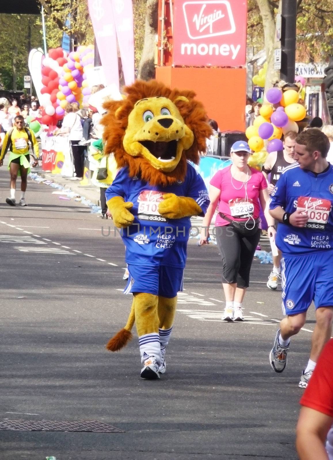 London - April 25: Fun Runners at the 2010 London Marathon  April 25th, 2010 in London.