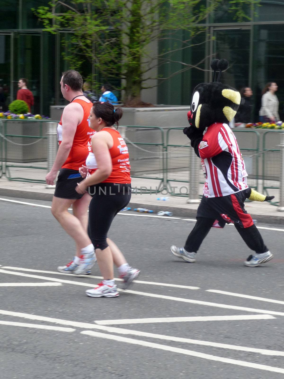 London - April 25: Fun Runners at the 2010 London Marathon  April 25th, 2010 in London.