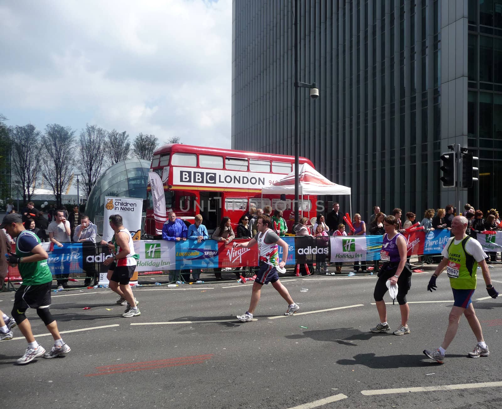 London - April 25: Runners at the 2010 London Marathon  April 25th, 2010 in London.