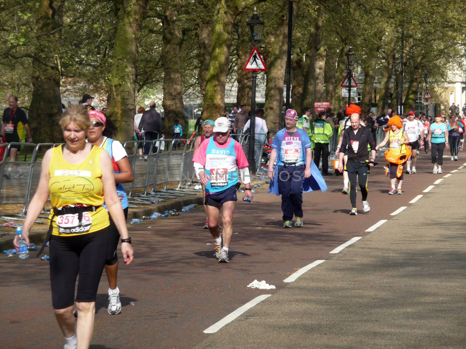 London - April 25: Runners at the 2010 London Marathon  April 25th, 2010 in London.