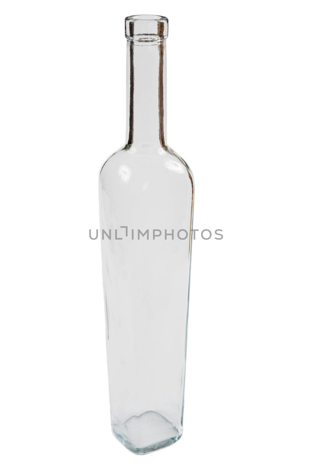 Big old bottle on the white background