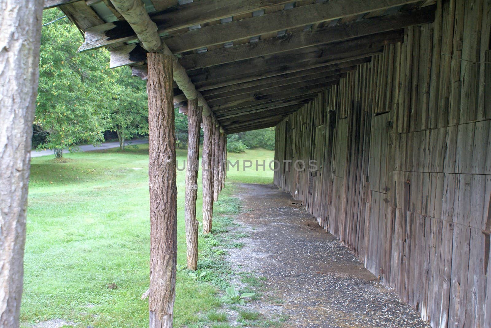 Side of old barn in North Carolina.                
