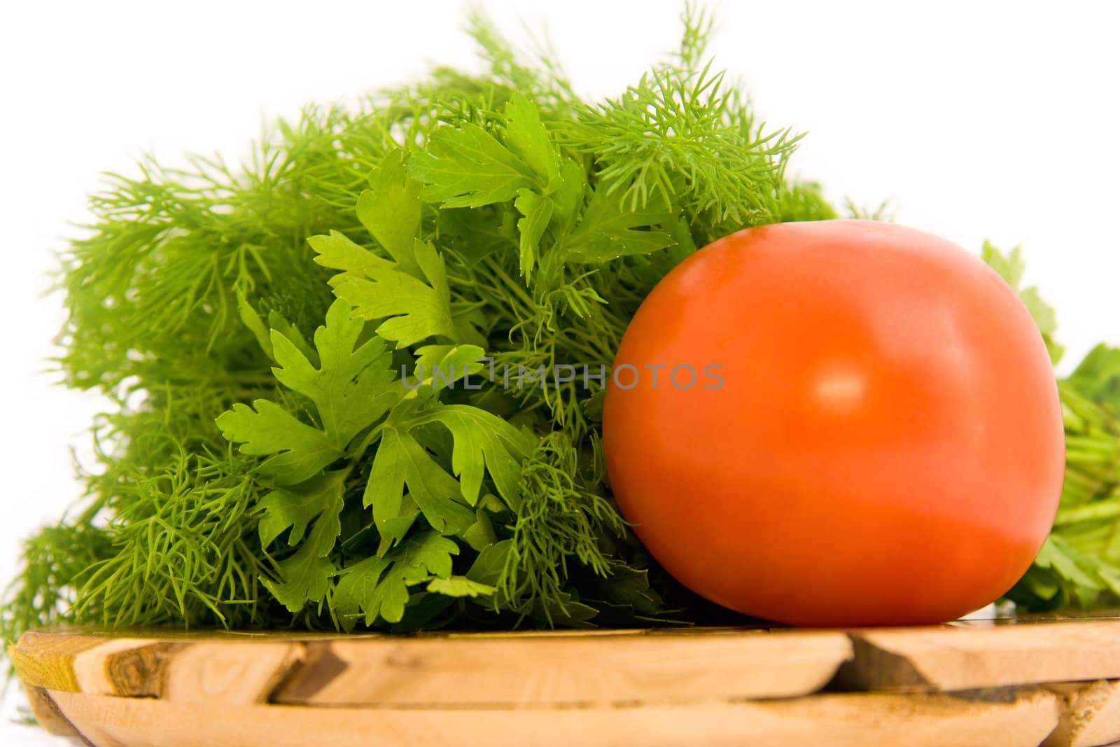 Tomato with parsley by rozhenyuk