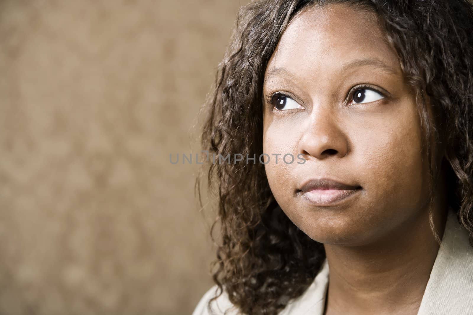 Close-Up Portrait of a Pretty African-American Woman