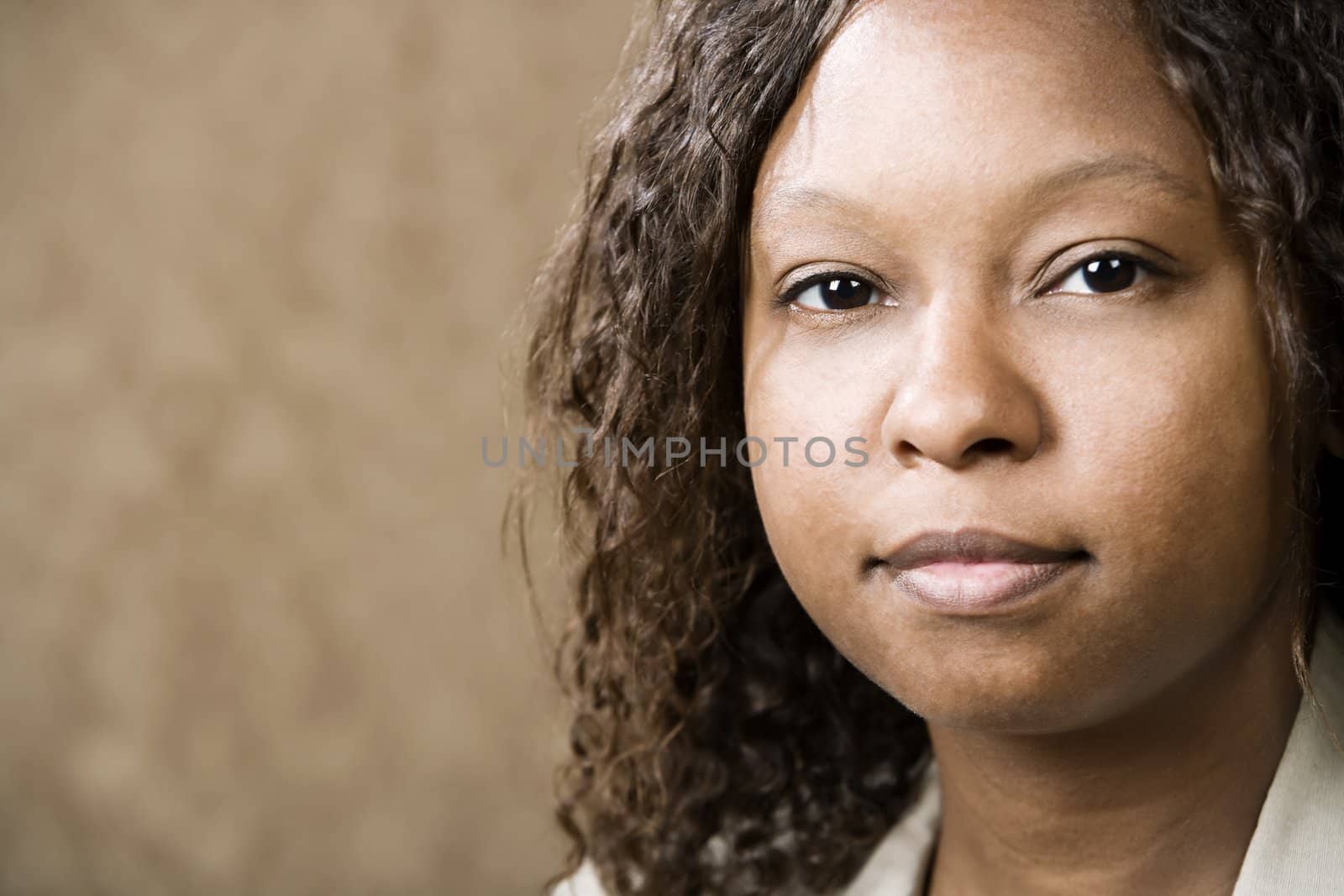 Close-Up Portrait of a Pretty African-American Woman
