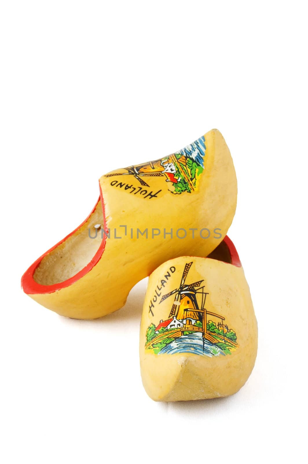 yellow wooden shoes from the netherlands by ladyminnie