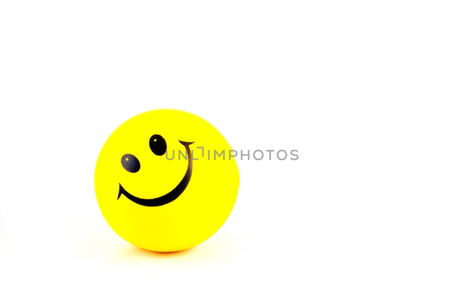 yellow smiley face on a white background