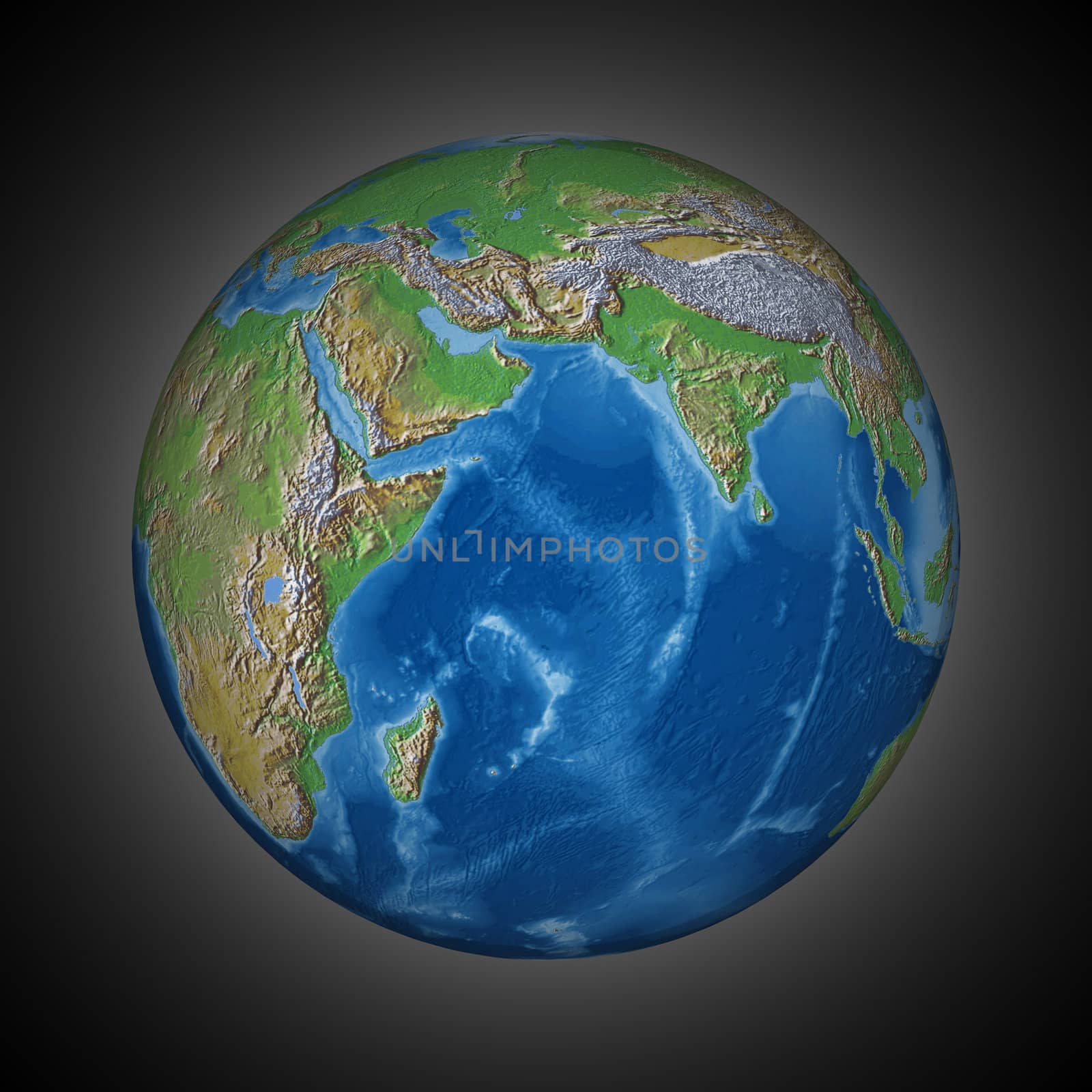 shined planet. 3D image. illustrations