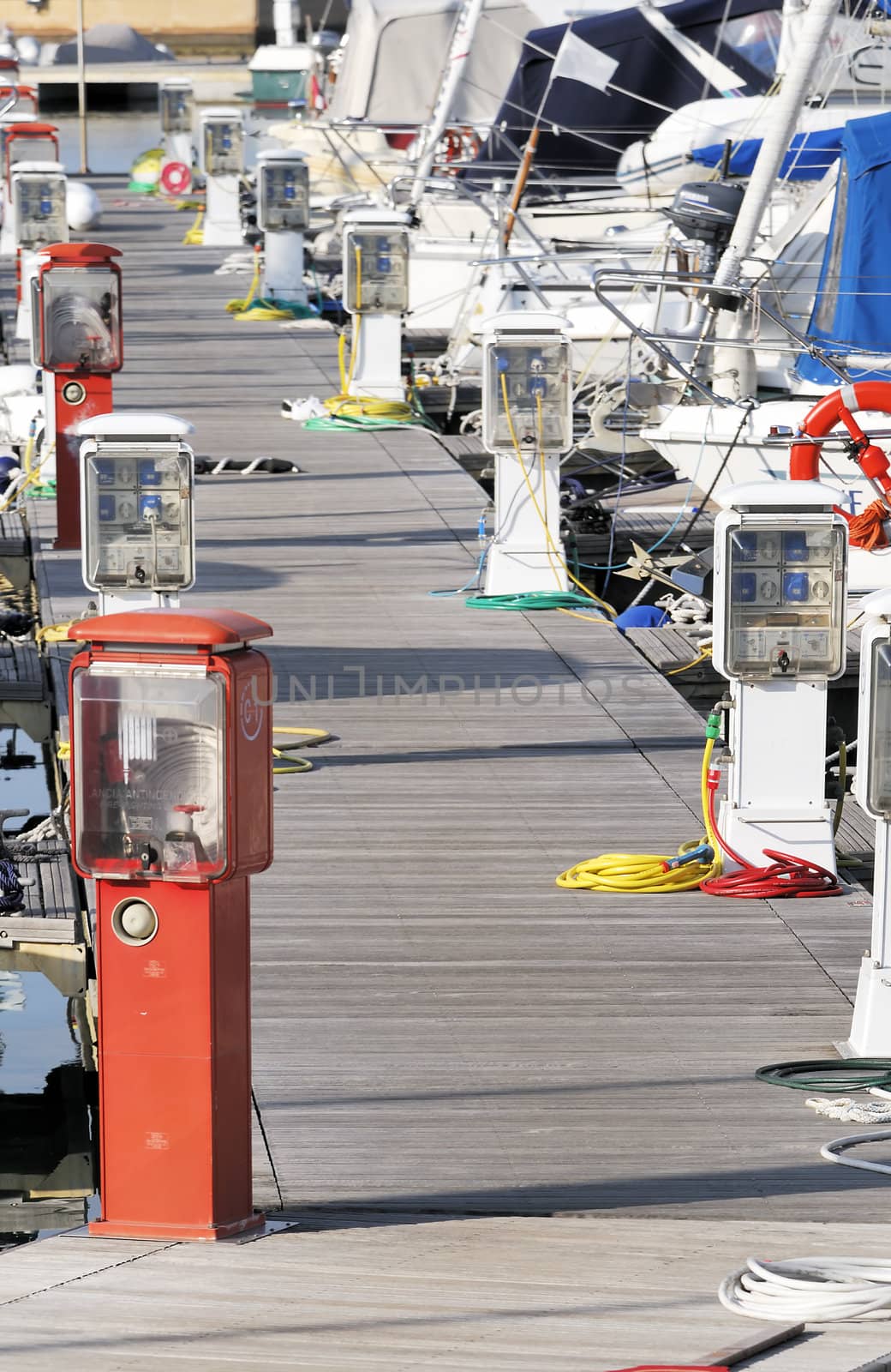 Pier with boats in a harbour